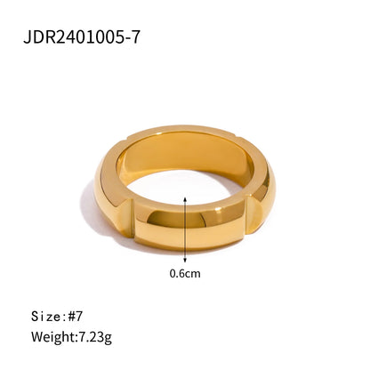 Minimalist Wide 18K Gold Color Ring