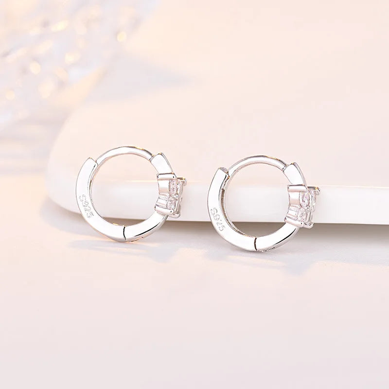 Crystal Butterfly Hoop Earrings