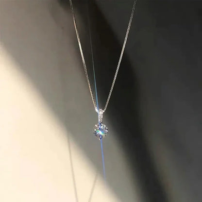 Sterling Silver Zircon Necklace