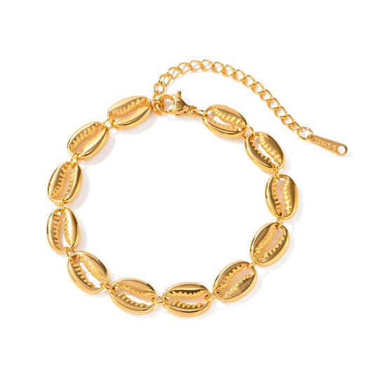 Gold Plated Shell Bracelet