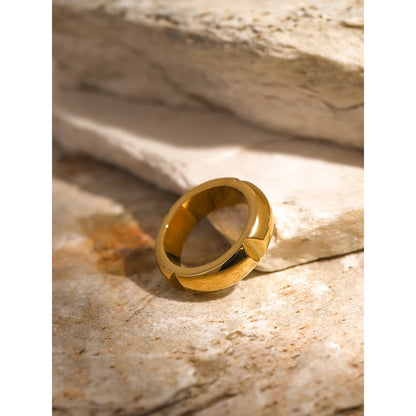 Minimalist Wide 18K Gold Color Ring