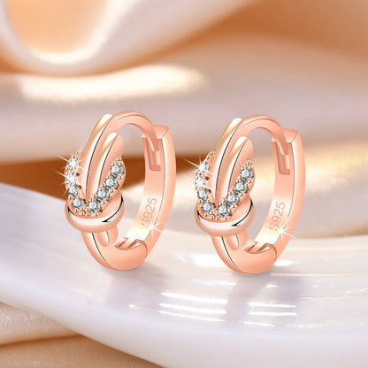 Crystal Zircon Hoop Earrings