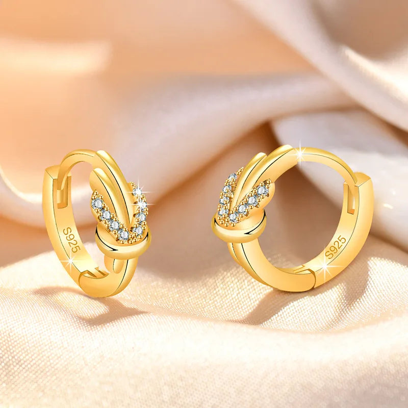 Crystal Zircon Hoop Earrings