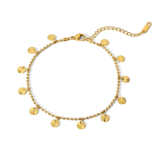 Gold Plated Petal Anklet